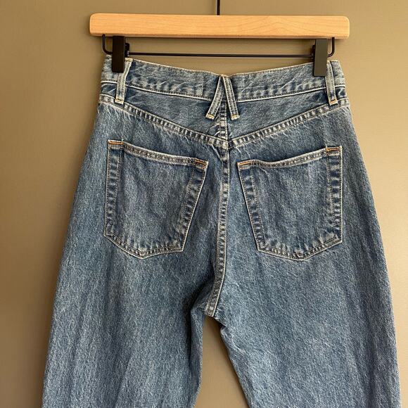 SLVRLAKE Beatnik Ankle Jeans in Pacific Wash Size 25 Blue High Rise Mom Jeans - Picture 11 of 16